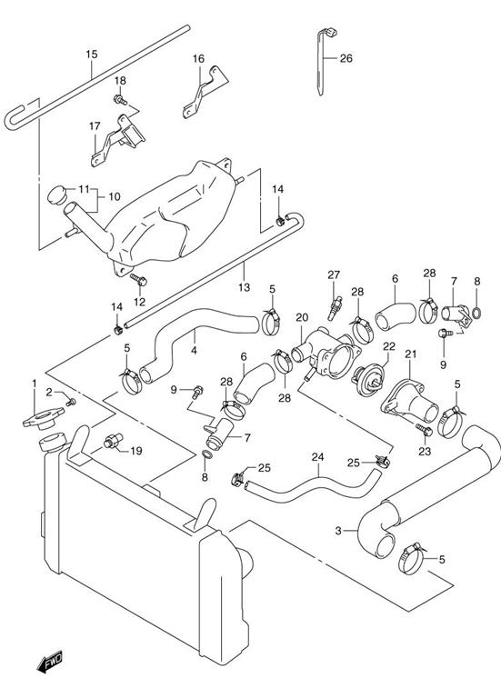 RADIATOR HOSE SV650 SV650S 1999-2002