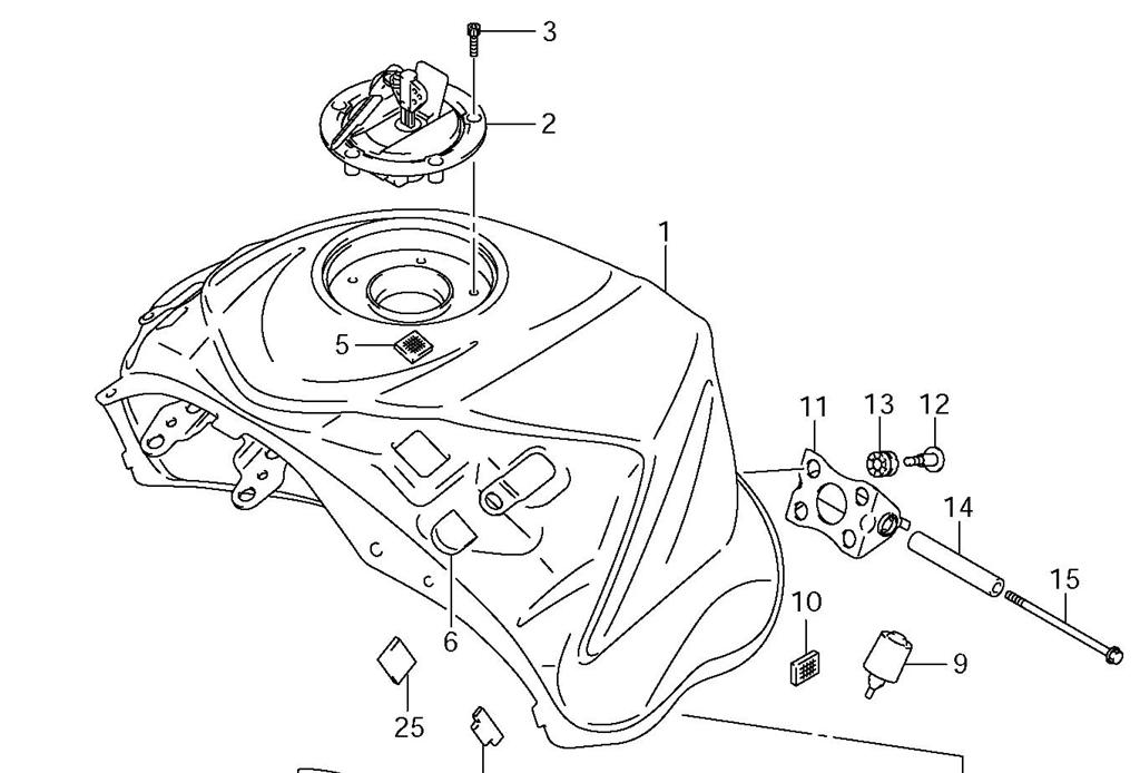 FUEL TANK GSXR1000 2009-16