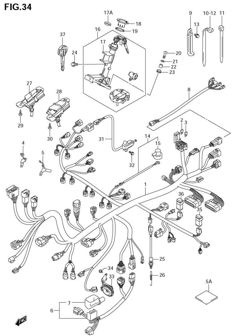 WIRING HARNESS LOCK B-KING 2008