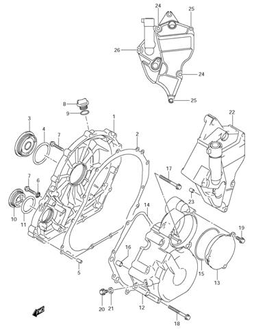 CRANKCASE COVER GSXR600 GSXR750 2011-26