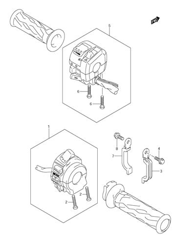 HANDLE SWITCH GSXR600 GSXR750 2011-26