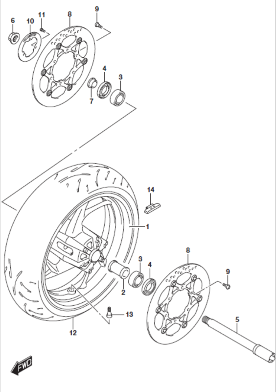 Suzuki GSX S 1000 2015-2016  GSXS1000 GSX-S1000  Exhaust Muffler Original Oem 2016 - Foto 6