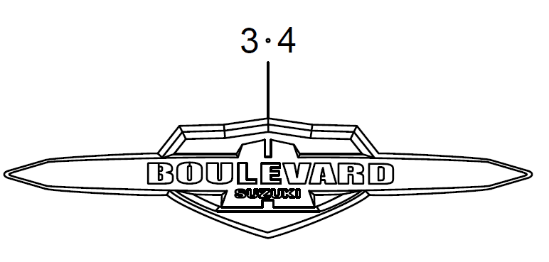FUEL TANK EMBLEM C90 C90T 2013-15