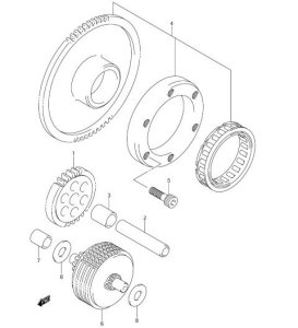 STARTER CLUTCH SV1000 SV1000S 2003-05
