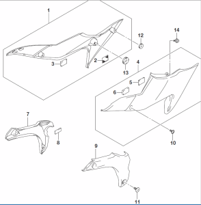 FRAME CENTER COVER SV650 2017-26