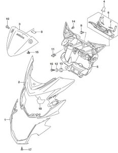 HEADLAMP HOUSING MOUNTING HARDWARE GSX-S750 2018-23