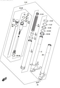 FRONT DAMPER FORK GSXR1000A 2017-25