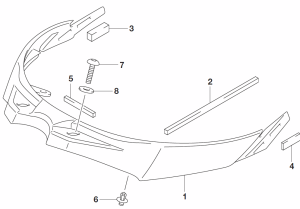 FRONT FUEL TANK COVER SV650 2017-26