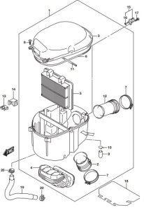 AIR CLEANER DL1000 2014-19