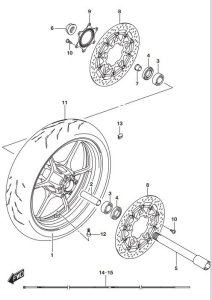 FRONT RIM GSXR1000 2017-25
