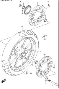 Front Rim Parts DL650A DL650XA 2017-25