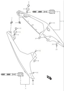 SIDE REAR COVER GSX800FRQ 2024-26