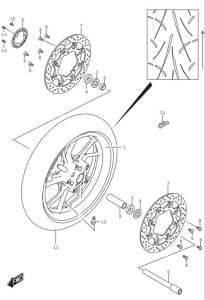 FRONT WHEEL GSX800FRQ 2024-26