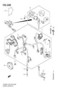 WIRING HARNESS LOCK SET VL800 C50 C50T 2001-25