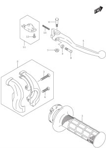 RH HANDLE LEVER DR-Z400SM DR-Z400S 2025-26