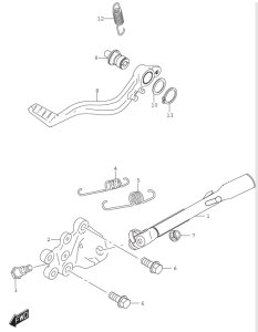 STAND BRAKE PEDAL GSX-800TRQ,TTRQ 8T, 8TT 2026