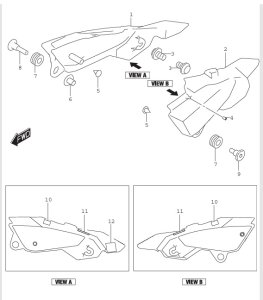 SIDE COVER GSX-800TRQ,TTRQ 8T, 8TT 2026
