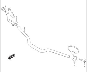 HANDLEBAR MIRROR GSX-800TRQ TTRQ 8T 8TT 2026