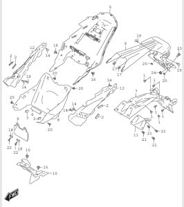 REAR FENDER GSX-800TRQ TTRQ 8T 8TT 2026