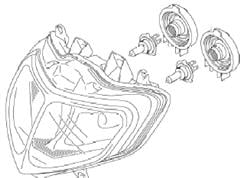 HEADLIGHT ASSY GSXR 750 GSXR 600 2004-05