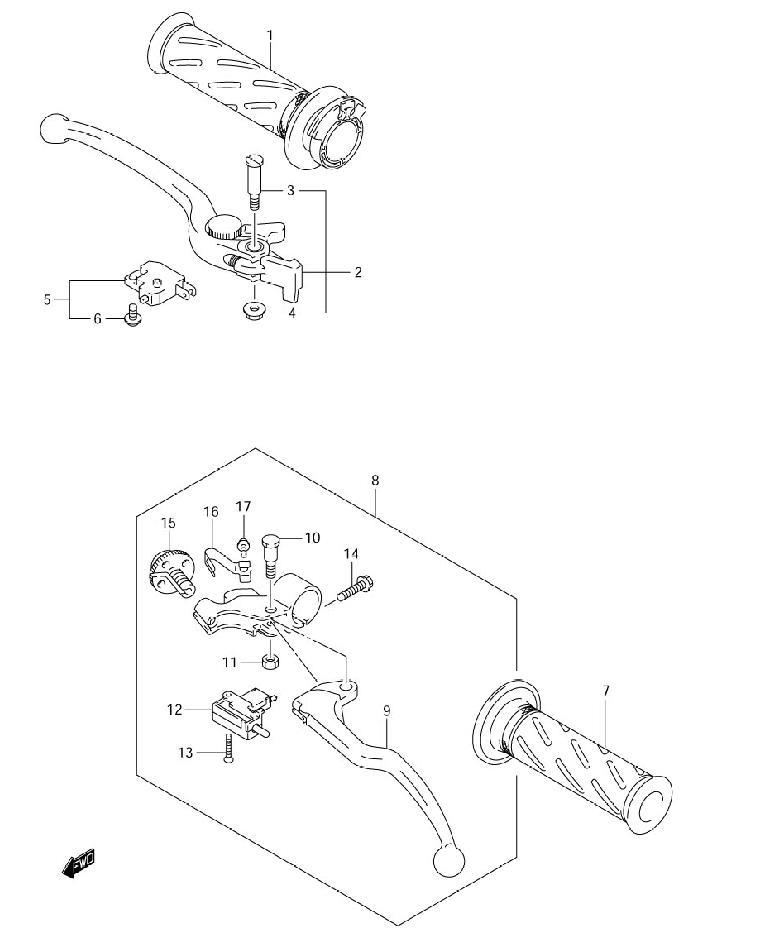 LEVERS GSXR 1000 2005-06