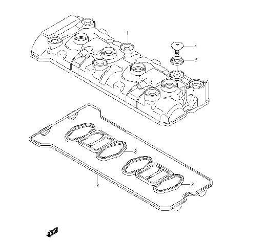 VALVE COVER GSXR 600 2004-05