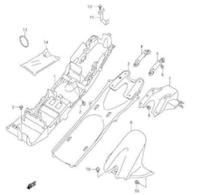 REAR FENDER GSXR 600 2006-07