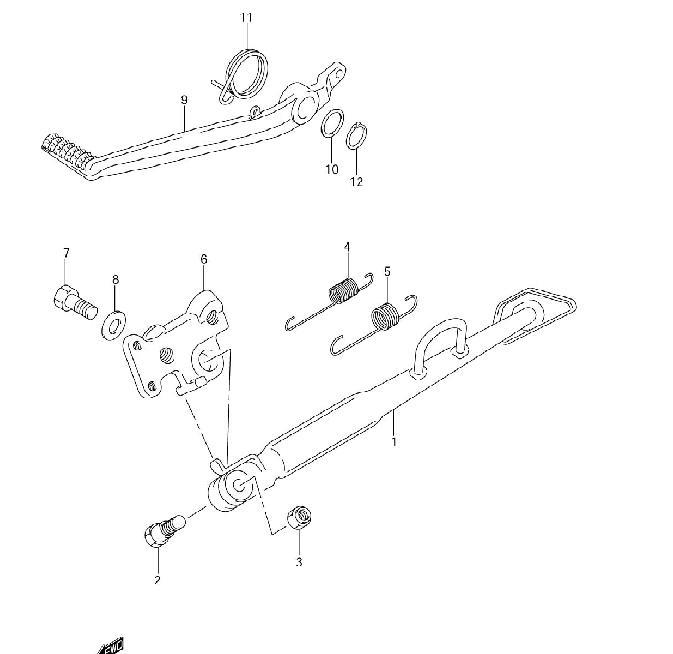 STAND BRAKE PEDAL DL650 2004-09