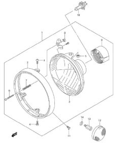 HEADLAMP SV650 NAKED 2003-09 SV1000 NAKED 2003