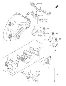 REAR COMBINATION LAMP TAIL LAMP GSX1300 HAYABUSA 2008-20