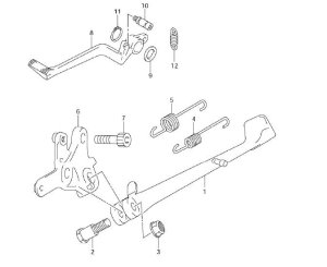 BRAKE PEDAL KICK STAND GSX1300 HAYABUSA 2008-20