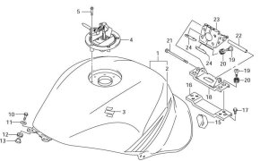 FUEL TANK GSX1300 HAYABUSA 2008-20