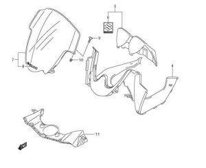 COWLING BODY PARTS GSF1250 2007-09