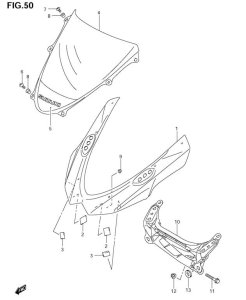 COWLING BODY MOUNTING HARDWARE GSXR1000 2009-16