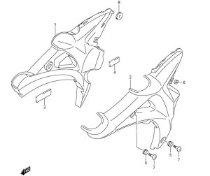 FRAME LOWER COVER SFV650 2009-15