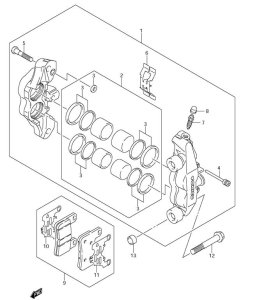 FRONT CALIPER PARTS M109R 2006-25