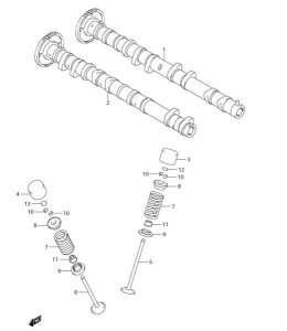 CAMSHAFT VALVE GSXR750 2006-07