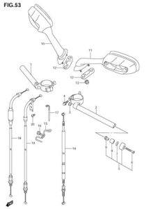 HANDLEBAR MIRROR CABLE GSXR600 GSXR750 2011-26