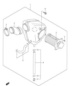 AIR CLEANER  ( FILTER ) GZ250 2001-09