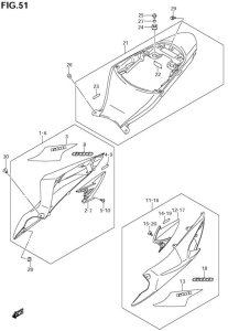 FRAME COVER GSXR600 2011-26