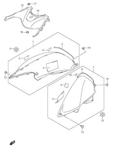 FUEL TANK COVER DL650 2012-16