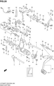 SWITCH GEAR REVERSE SHIFTER LTF300F 4WD 2000-2002