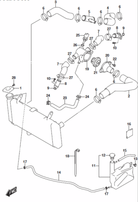 RADIATOR HOSE SV650 2017-26