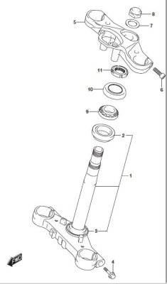 STEERING STEM GSX250R 2018-24