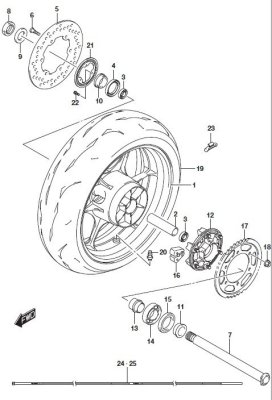 07 Gsxr 1000 Rear Wheel Ball Bearings & Seals Kit For 2001-2002 Suzuki GSX- R1000 (GSXR1000) Motorcycle Bearings - Foto 4