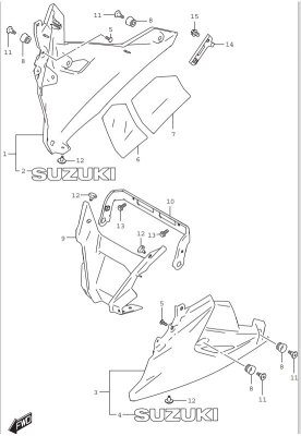 Shop Suzuki > GSX-8R OEM Replacement Parts > UNDER COWLING