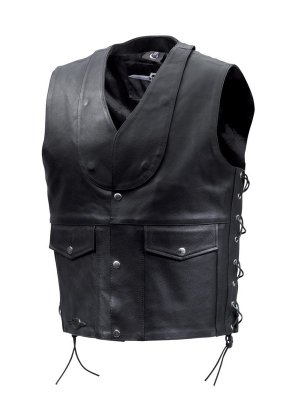 SUZUKI Cruise Vest Black Leather BOULEVARD