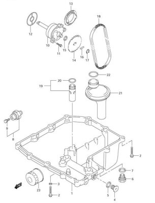 OIL PAN GSX650F 2008-09