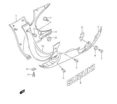 UNDER COWLING GSX600 2006