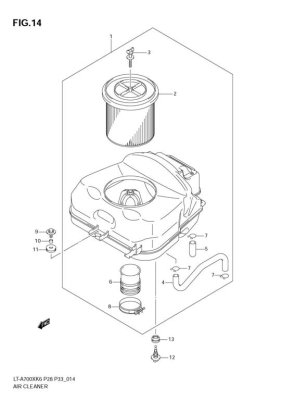 AIR FILTER LTA700 KING QUAD 2005-07